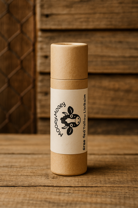Healing Peppermint Lip Balm in tube – tallow-based lip care with cooling mint