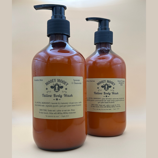 Nourishing Tallow Body Wash – Citrus Sunrise & Sensitive Lavender Chamomile