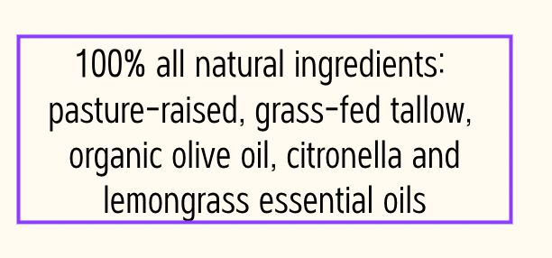 Don’t Bug Me - Citronella and Lemon Grass Whipped Grass-Fed Tallow Bug Repellent-SQ4859874