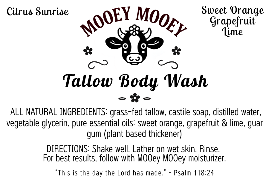Nourishing Tallow Body Wash – Citrus Sunrise & Sensitive Lavender Chamomile