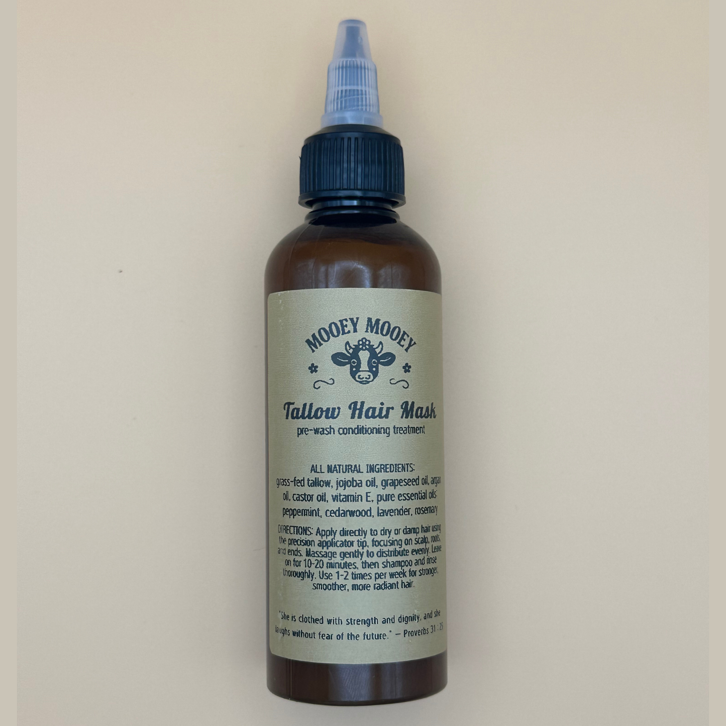 Tallow Hair Mask Pre-Wash Treatment for Growth, Strength & Shine | MOOey MOOey