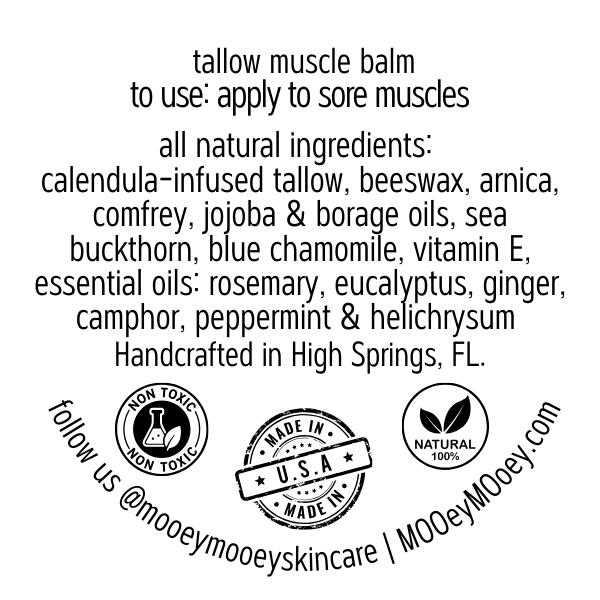 Muscle Relief Tallow Balm – Natural Sore Muscle & Joint Support
