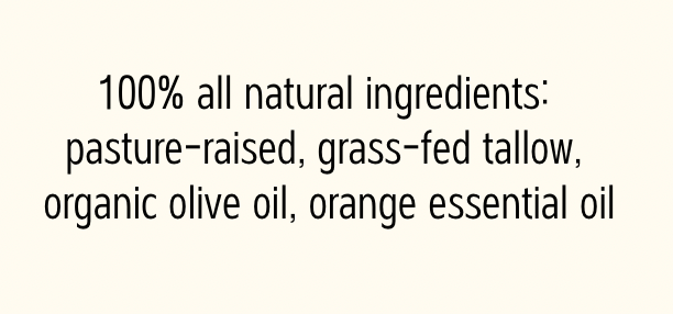 Premium whipped tallow with sweet orange oil – natural moisture balm for face and body USA-made