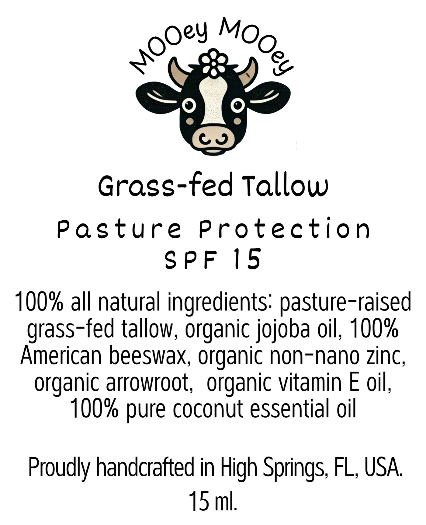 Sun Stick 15 SPF Tallow-Based All-Natural Sunscreen – Grass-Fed, Reef-Safe, Made in USA