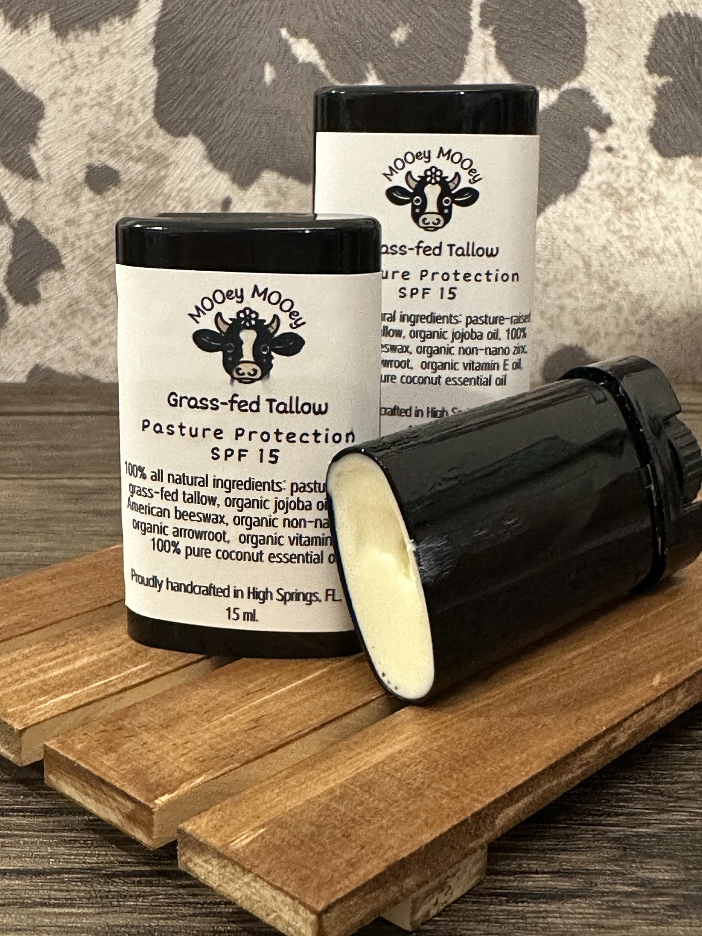 Sun Stick 15 SPF Tallow-Based All-Natural Sunscreen – Grass-Fed, Reef-Safe, Made in USA
