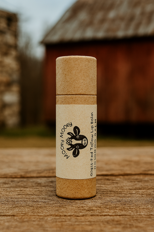 Grass-fed tallow peppermint balm – natural lip moisturizer for dry, cracked lips