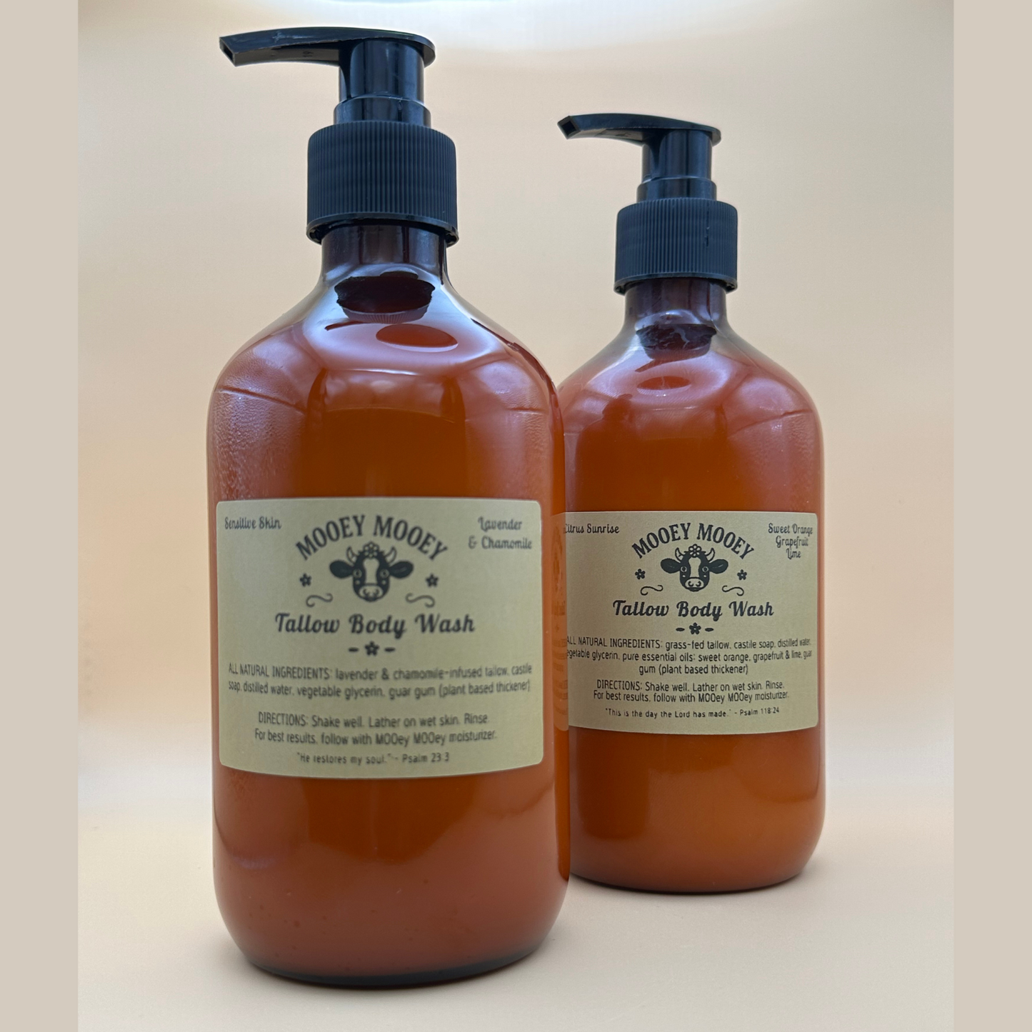 Nourishing Tallow Body Wash – Citrus Sunrise & Sensitive Lavender Chamomile
