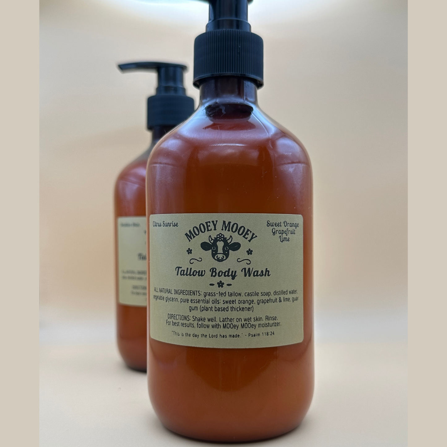 Nourishing Tallow Body Wash – Citrus Sunrise & Sensitive Lavender Chamomile