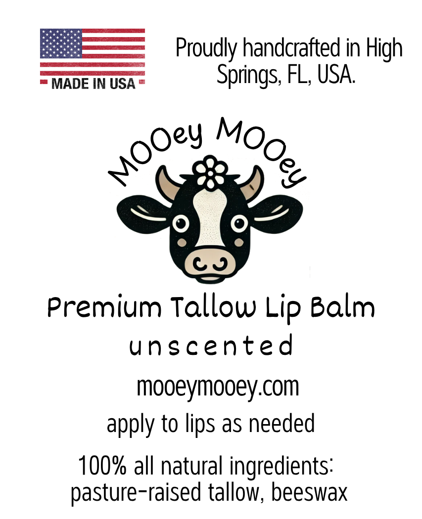 Unscented Tallow Lip Balm